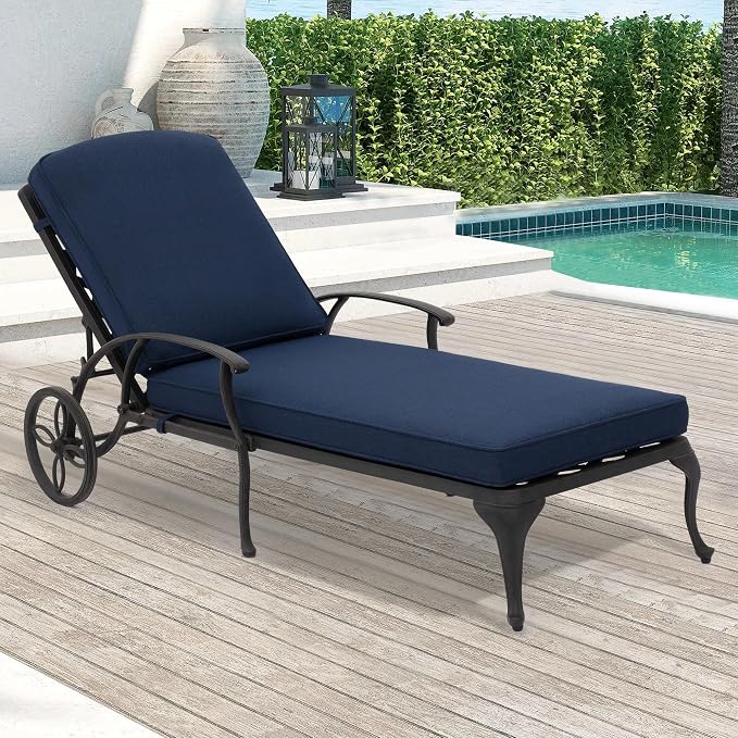 Chaise Lounge Chair Outdoor- Patio Pool Chairs Tanning Lounges by Villeston