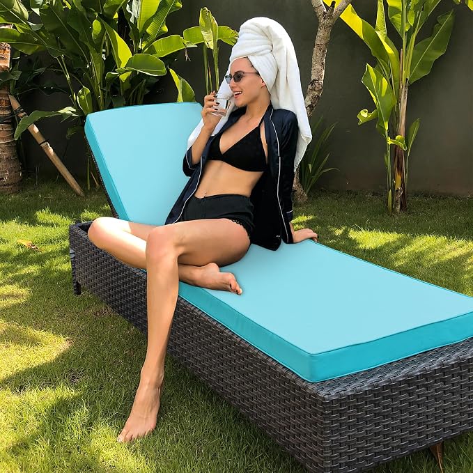 Chaise Lounge Cushion Outdoor, Waterproof and Stain-Resistant Lounge Deck - Image 7