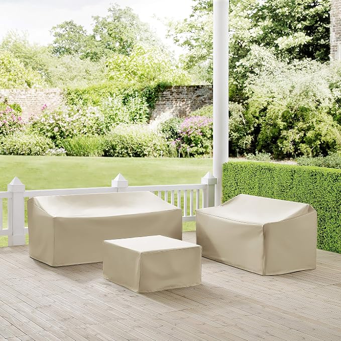 Crosley Furniture Patio Furniture Covers, Waterproof 3-Piece Cover Set - Image 3