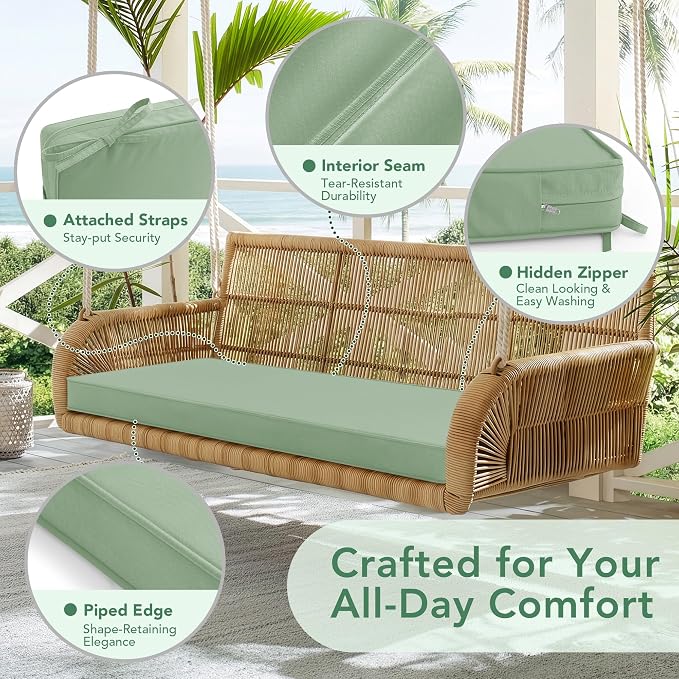 Outdoor Bench Cushion: Waterproof and Fade Resistant Patio Furniture Cushions - Image 4
