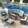 PHI VILLA Half-Moon Patio Furniture Set by PHIVILLAThepioneerofcomfortablehouseholdsupplies