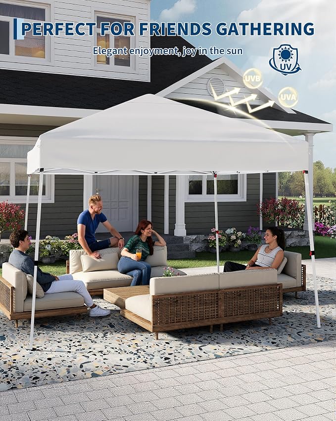Canopy Tent, GarveeLife 10X10 FT Pop Up Canopy Outdoor Instant Tent Slant Legs - Image 6