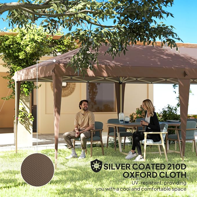 Outsunny 10' x 20' Pop Up Canopy Tent, Upgraded Heavy Duty Tents - Image 5