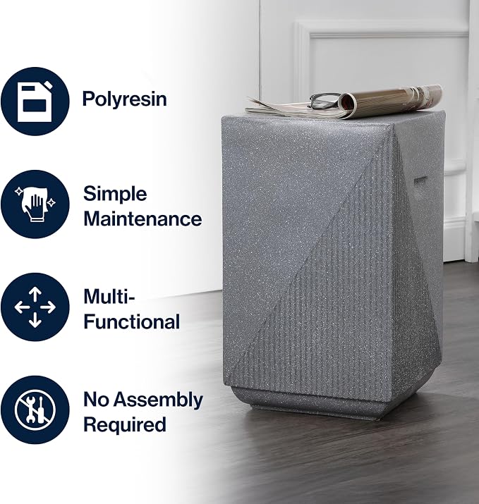 JONATHAN Y TBL1104B Adrian 20.75" Contemporary Minimalist Square Indoor/Outdoor - Image 5