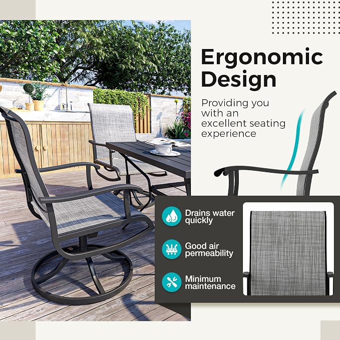Pamapic 5-Piece Outdoor Dining Set, Patio Dining Set - Image 5