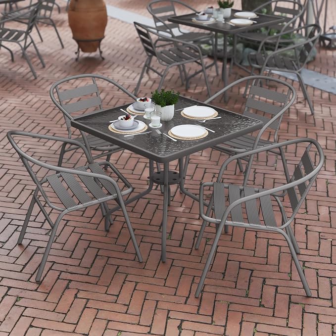 Flash Furniture TLH-0732SQ-017CSV4-GG Lila 31.5'' Square Glass Table - Image 5