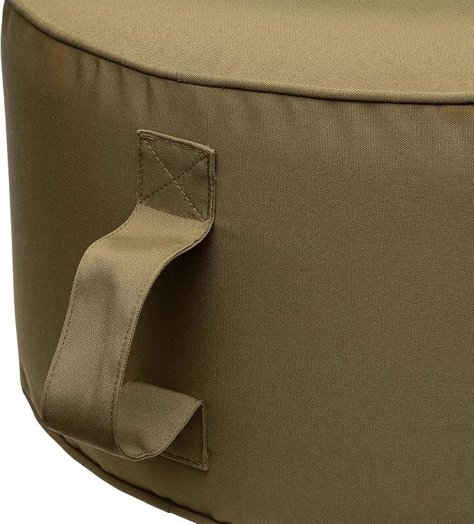 QILLOWAY Indoor/Outdoor Inflatable Stool, Round Ottoman, All Weather Foot Rest - Image 3