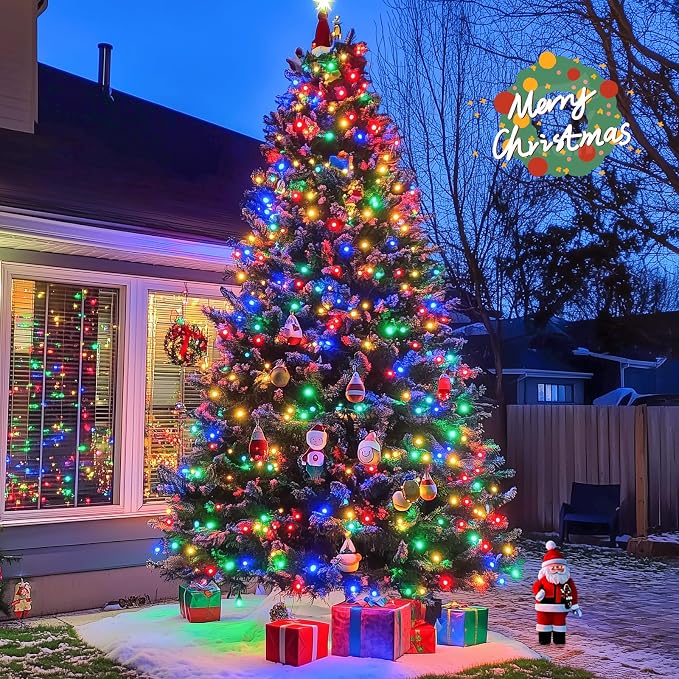 JMEXSUSS 2 Pack Solar String Light 100LED 32.8ft 8 Modes Solar Christmas Lights - Image 3