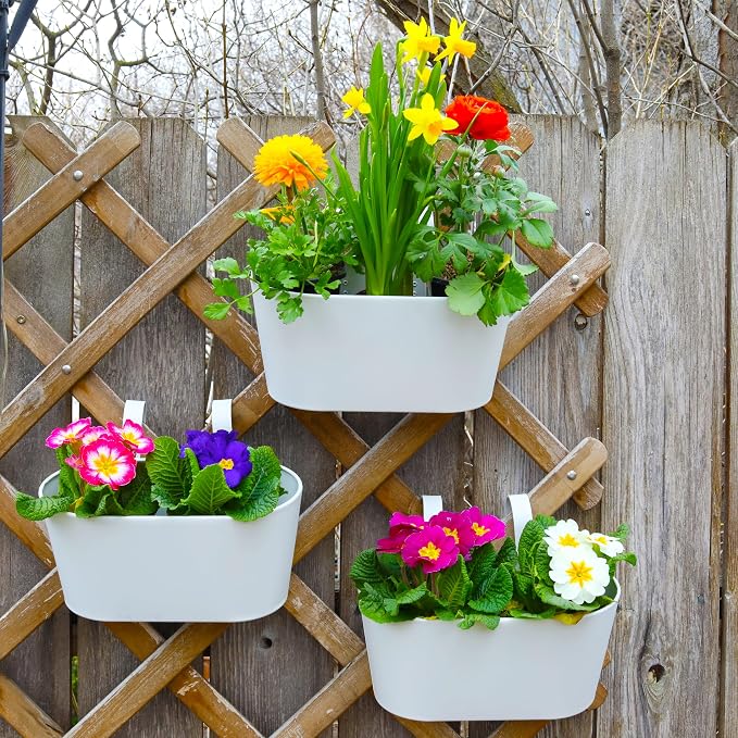 Beautiful Hanging Flower Pots for Outside Railing Or Fence - Image 7