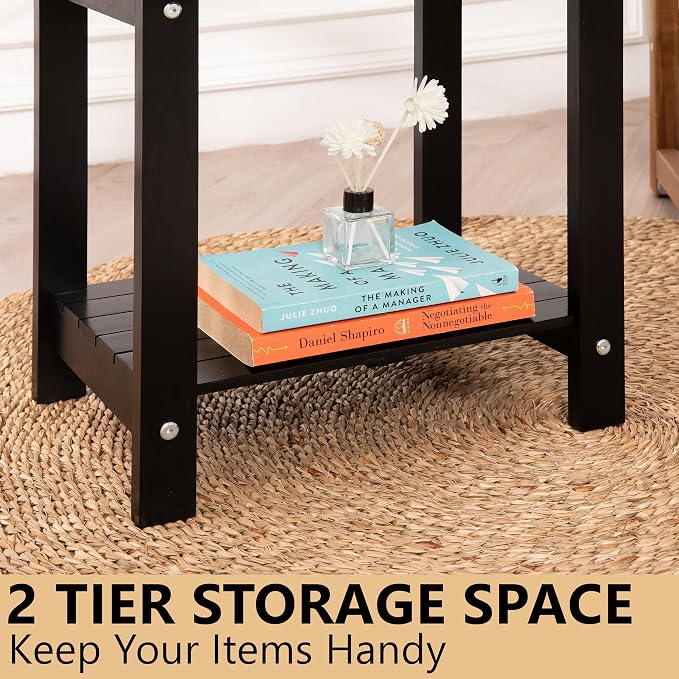 Black Adirondack Outdoor Accent Table – Weather-Resistant Acacia Wood Outdoor - Image 7
