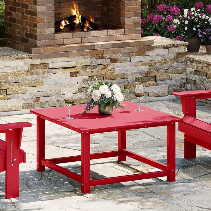WestinTrends Malibu Low Outdoor HDPE Square Patio Coffee Table by WestinTrends