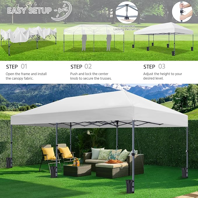 Yaheetech 10×20 Pop Up Canopy Easy Set-up Tent, Portable Outdoor Canopy Instant - Image 2