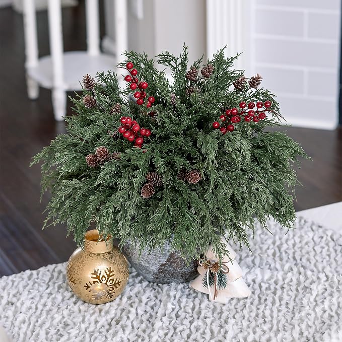 Faux Cedar Stems Artificial Norfolk Pine Branches - Image 9