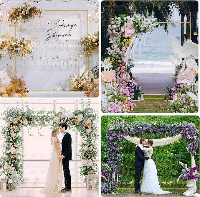 Wokceer Wedding Arch Backdrop Stand Square 7.2 x 6.6 FT Wedding Arches - Image 6