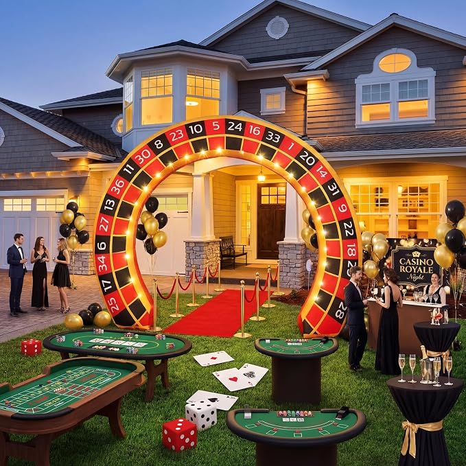 10 ft Casino Night Inflatable Decorations - Image 5