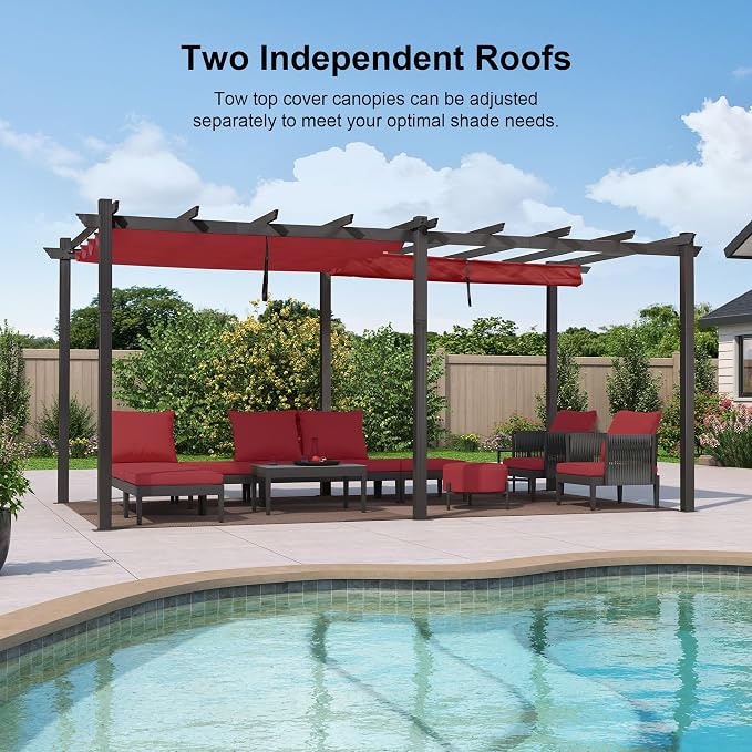 PURPLE LEAF 10' X 18' Outdoor Pergola - Image 2