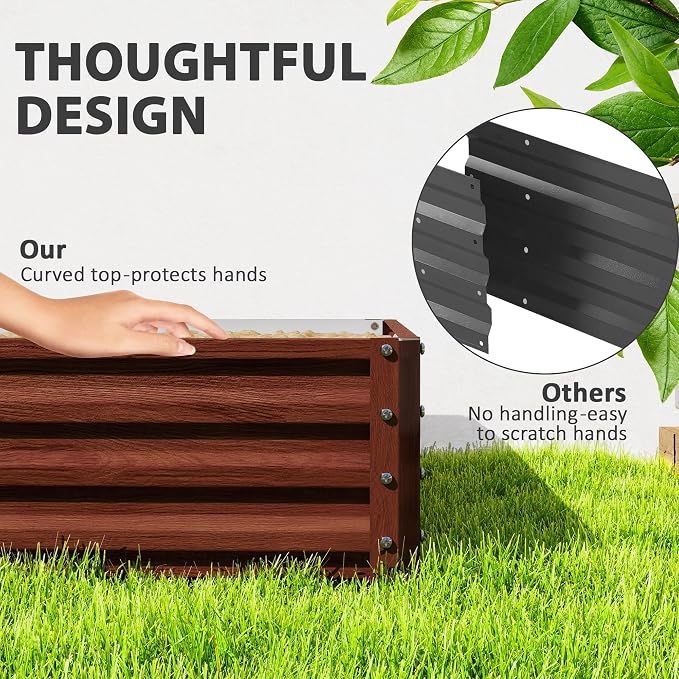 Outsunny Galvanized Raised Garden Bed, - Image 6