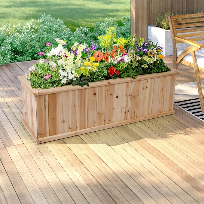 Shine Company Premium Cedar Raised Garden Bed, Planter Box - Image 5