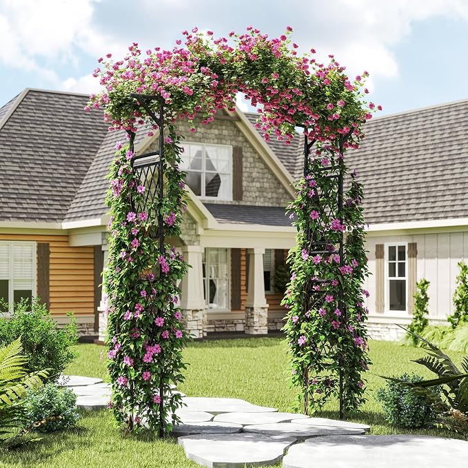 Giantex Garden Arch Trellis, Decorative Wedding Arch - Image 2