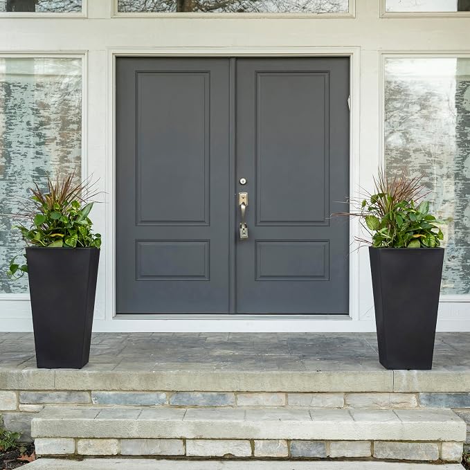 Step2 Tremont Tall Square Tapered Planter, Large Planters - Image 3