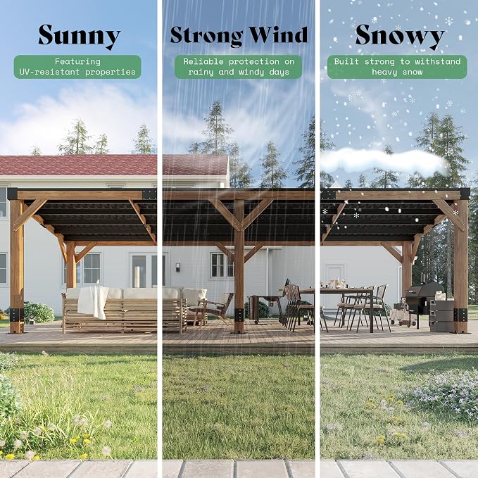 AMERLIFE 10 x 20FT Wood Gazebo - Image 4