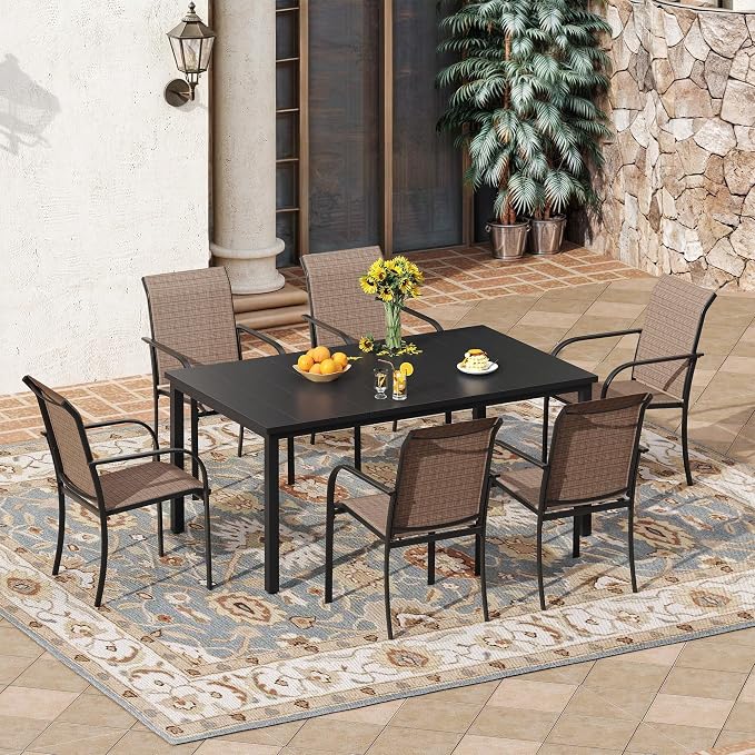 VICLLAX 7 Pieces Patio Outdoor Dining Set by HOME