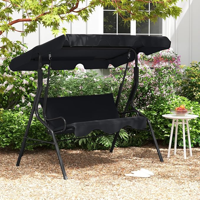 Tangkula 3 Person Porch Swing, Patio Swing - Image 2