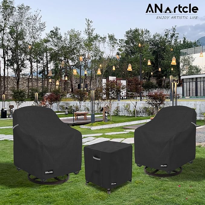 3 Pieces Patio Bistro Sets Cover, 600D Waterproof Heavy Duty Patio Furniture - Image 7
