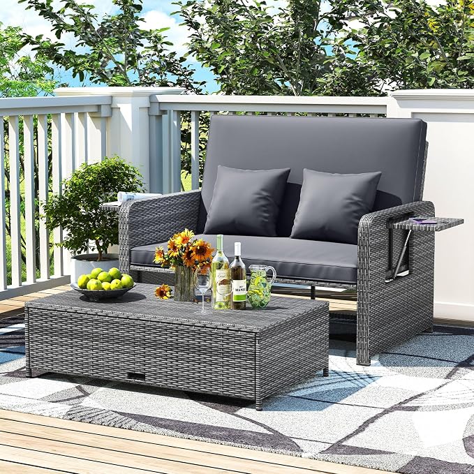 RELAX4LIFE Wicker Patio Outdoor Daybed - Image 2