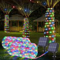 Solar Rope Lights, 2 Packs Total 66ft 200LED Solar String Lights, 8 Modes by Jnaurb