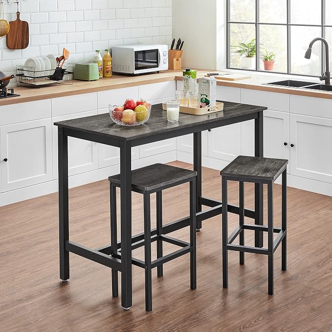 VASAGLE Bar Stools, Kitchen Breakfast Bar Stools - Image 2