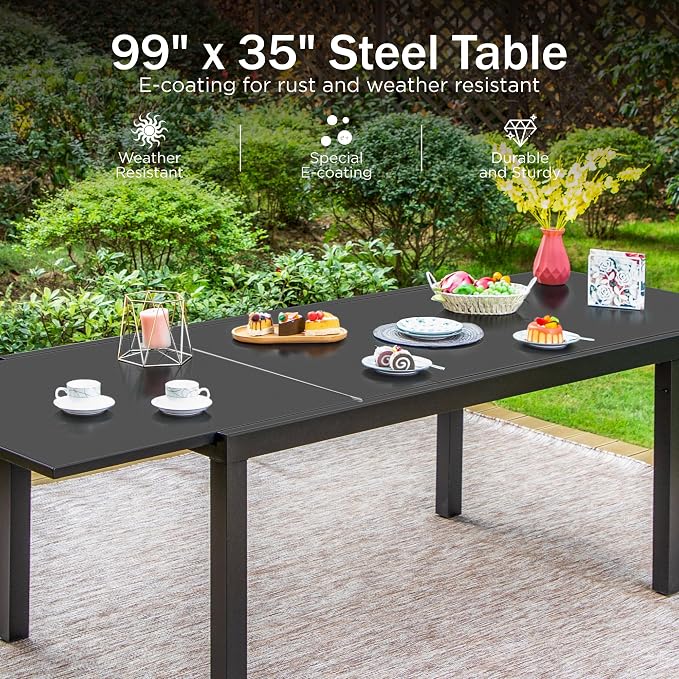 PHI VILLA Patio Dining Table and Chairs - Image 6