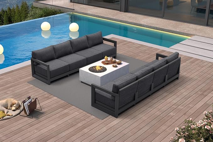 PURPLE LEAF Patio Furniture Set Open-End Outdoor Couch by Unknown