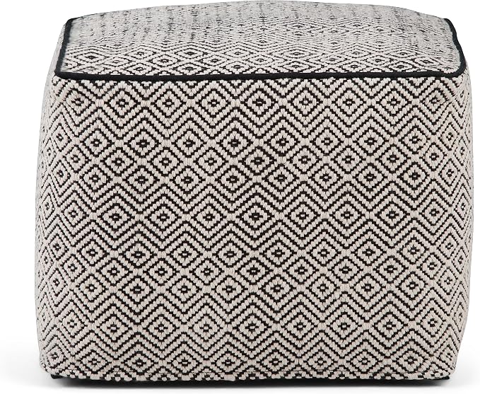 SIMPLIHOME Brynn Square Pouf - Image 4