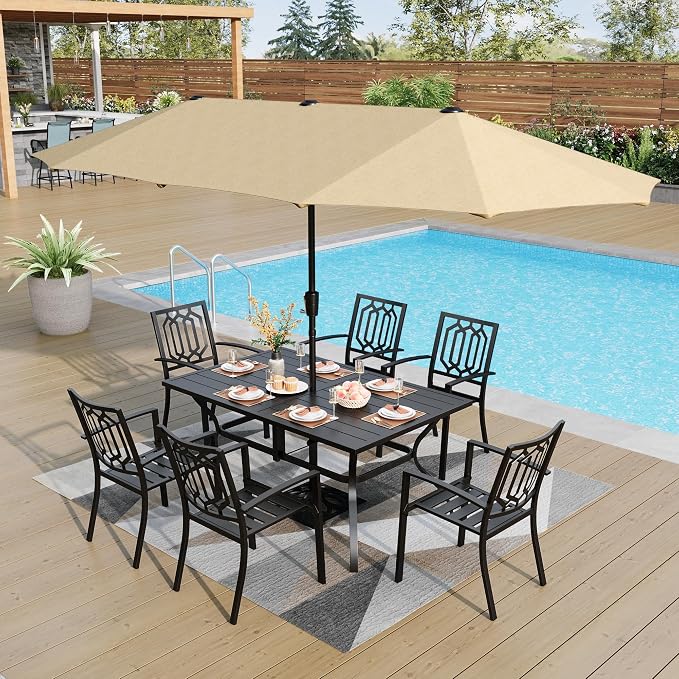 PHI VILLA Patio Dining Set 8 PCS - Image 7