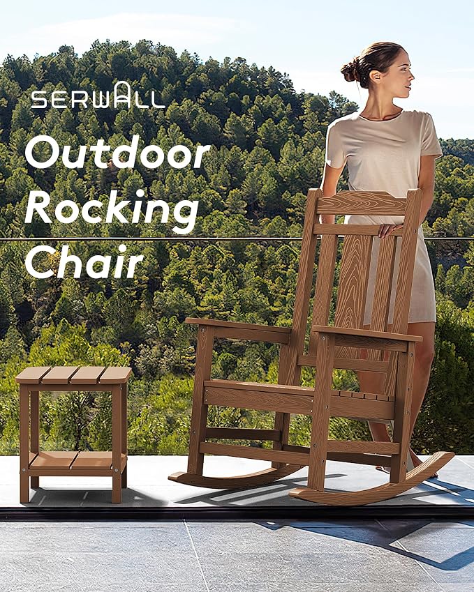 SERWALL HDPE Outdoor Rocking Chair - Image 7