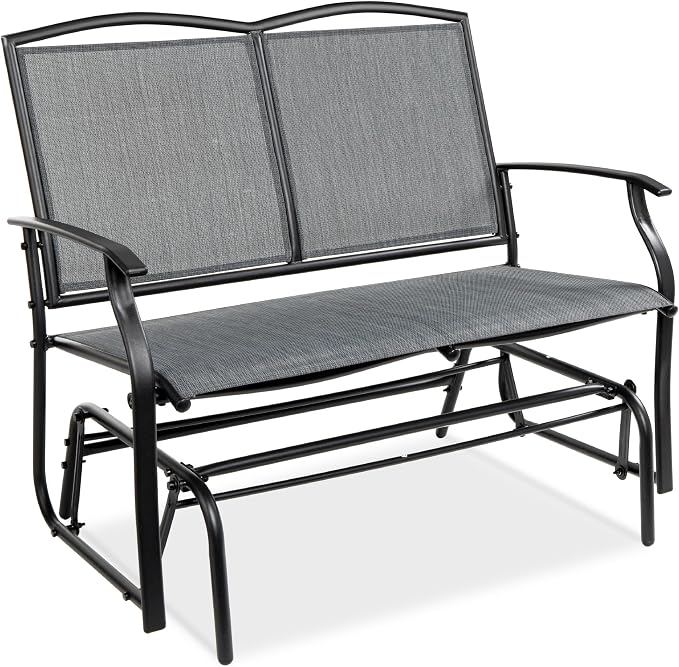 Best Choice Products 2-Person Outdoor Patio Swing Glider Steel Bench Loveseat by BestChoiceProducts