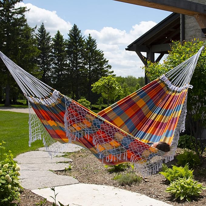 Vivere Authentic Brazilian Cotton Hammock - 450 lb Capacity - Image 3