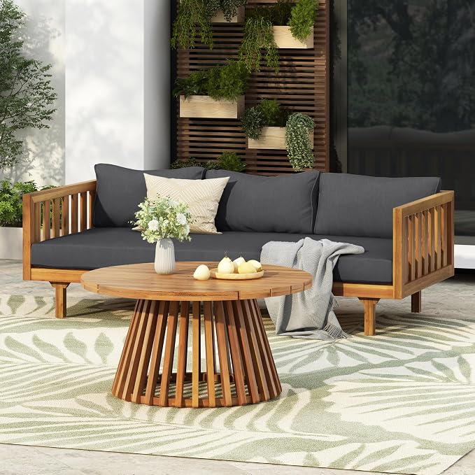 Christopher Knight Home Claremont Patio Sofa and Coffee Table Set, 2 Piece by ChristopherKnightHome