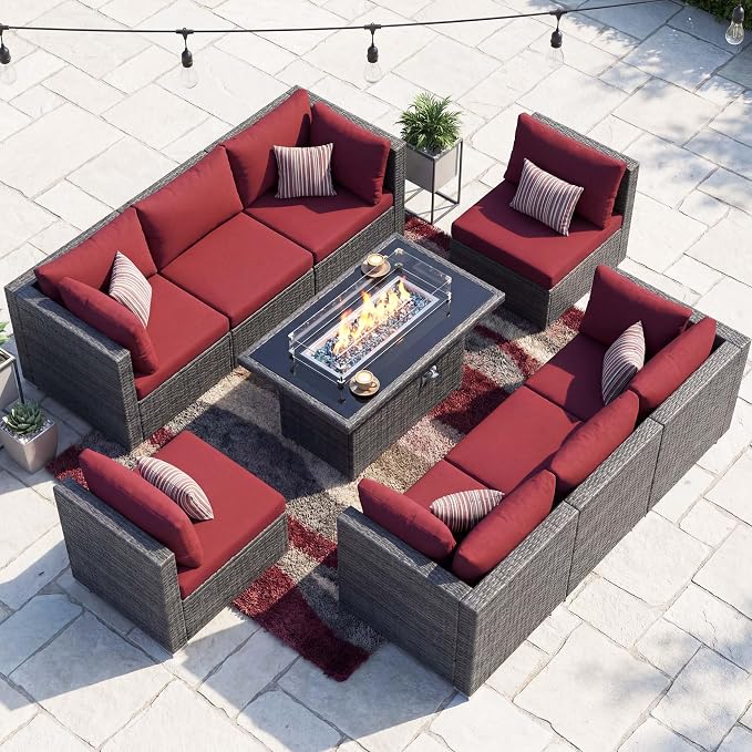 NICESOUL 9 Piece Large Patio Furniture Set - Image 2
