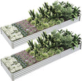 12x4x1ft Raised Garden Beds Outdoor Kit, Galvanized Planter Garden Boxes Outdoor by kingddeergardenbed