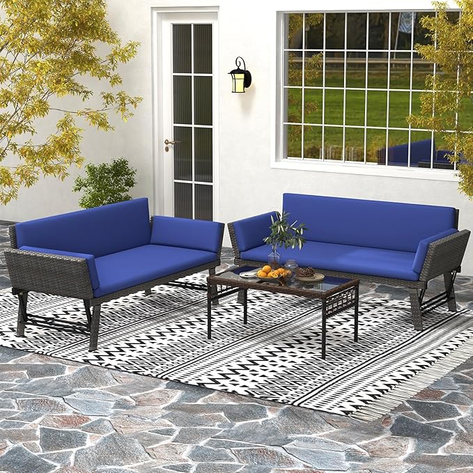 Tangkula Outdoor Convertible Sofa Daybed - Image 3