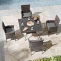 Kullavik 5-Piece Outdoor Dining Set Patio Rattan Furniture Set, Patio Dining by KULLAVIK