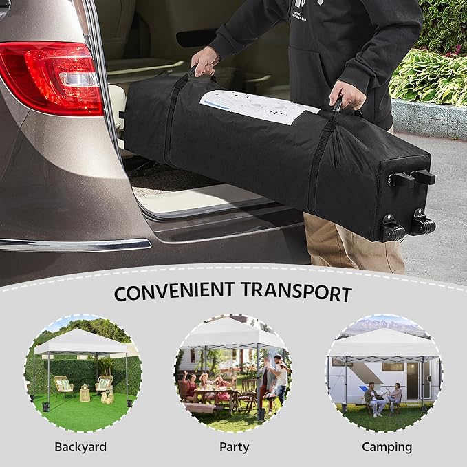 Yaheetech 10x10 1-Person Setup Pop Up Canopy Tent, Instant Portable Commercial - Image 6