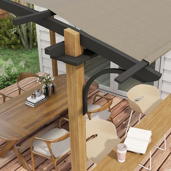Outsunny 12' x 10' Outdoor Pergola, Pergola Canopy - Image 8