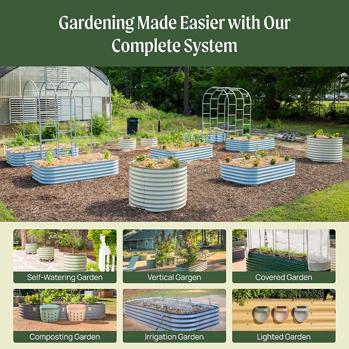 Vego garden 26" Extra Tall Raised Garden Bed Kits, 9 in 1 Modular Raised - Image 8