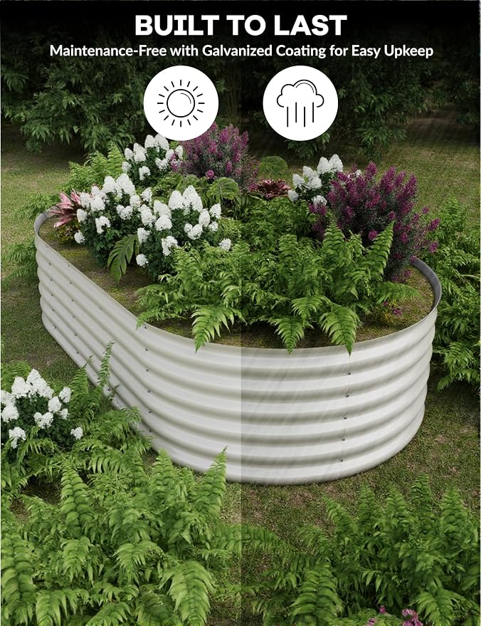 GarveeLife 8x4x1.5 ft Galvanized Raised Garden Bed - Image 5