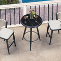 PURPLE LEAF Outdoor Round Table Height Counter Bistro Bar Table by PURPLELEAF