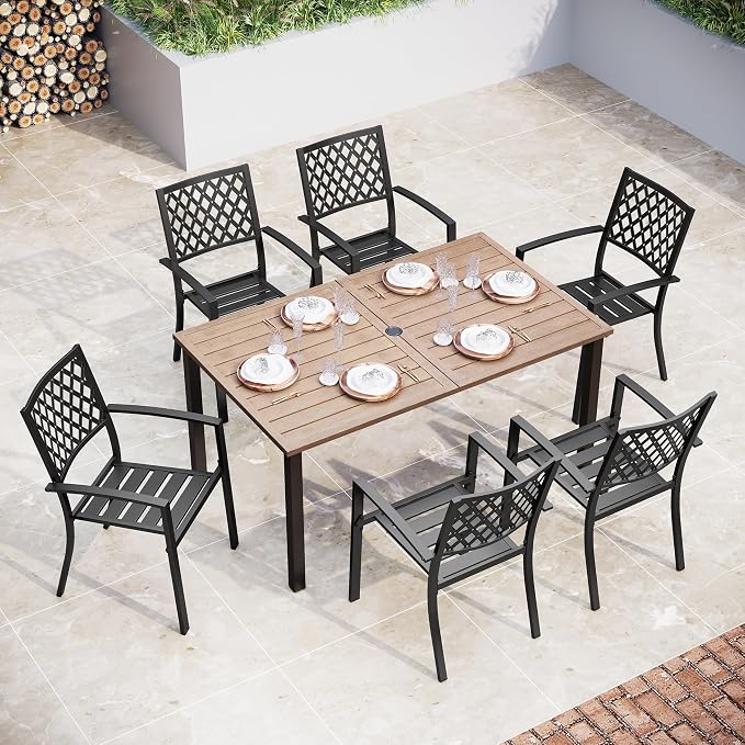 Sophia & William Patio Table and Chairs Set, Outdoor Dining Set by SophiaWilliam
