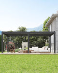 GarveeLife Louvered Pergola 10 ft x 20 ft, Outdoor Pergola by GarveeLife